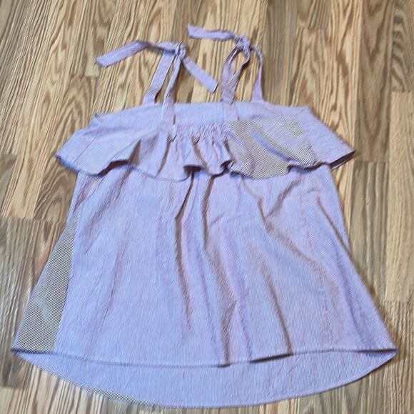 Pinstripe Maternity Top, summer, Xsmall - Picture 5 of 6